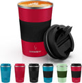 MOMSIV 12oz Travel Mug, Insulated Coffee Cup with Leakproof Lid, Vacuum Stainless Steel Double Walled Reusable Tumbler for Hot and Cold Water Coffee and Tea In Travel and Car by MOMSIV