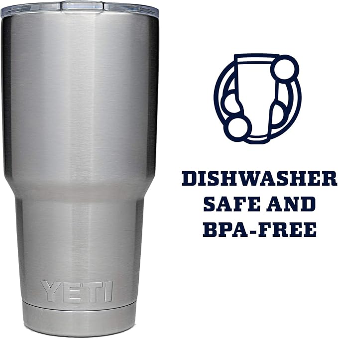 YETI Rambler 30 oz Stainless Steel Vacuum Insulated Tumbler w/MagSlider Lid, Stainless - Image 5