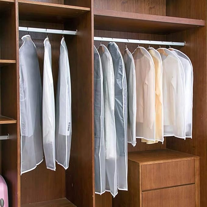 Garment Bags for Hanging Clothes Suit Bags for Closet Storage, Plastic - Image 5