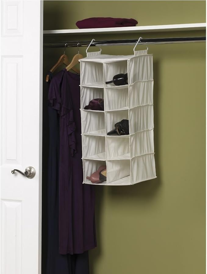 Household Essentials 311344 10 Pocket Hanging Shoe Storage Organizer - Image 2