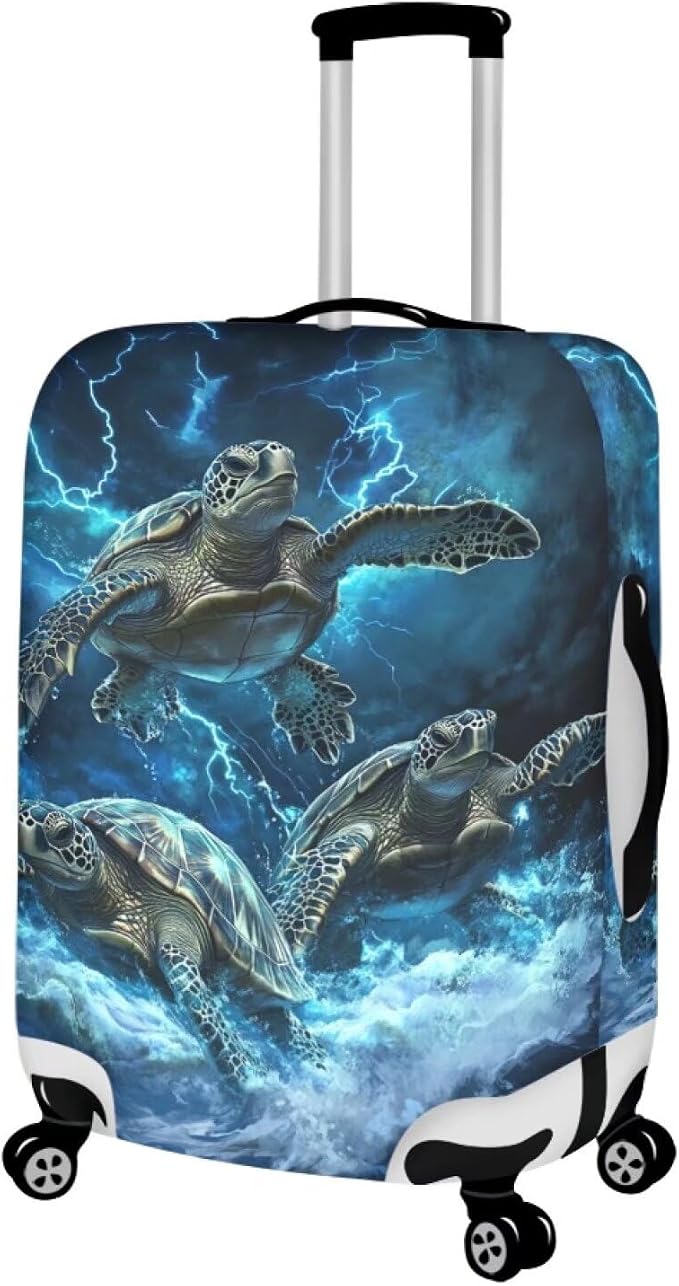 Sea Turtle Suitcase Cover Fits 22-25 Inch Luggage - Image 2