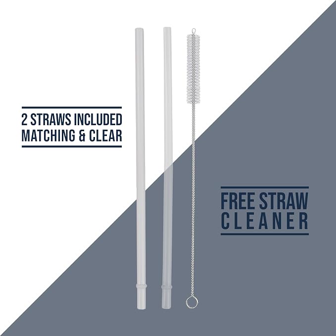Hogg Big Swig 40 oz Tumbler with Handle and Straw - White, 40oz Insulated Stainless Steel, Water Tumbler with Straw, Water Cup with Handle, Versatile Leak Proof Lid - Image 9
