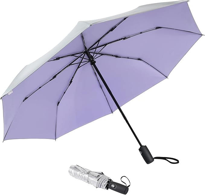 G4Free UPF 50+ UV Protection Large Travel Umbrella 42/46 Inch Auto Open Close by G4Free