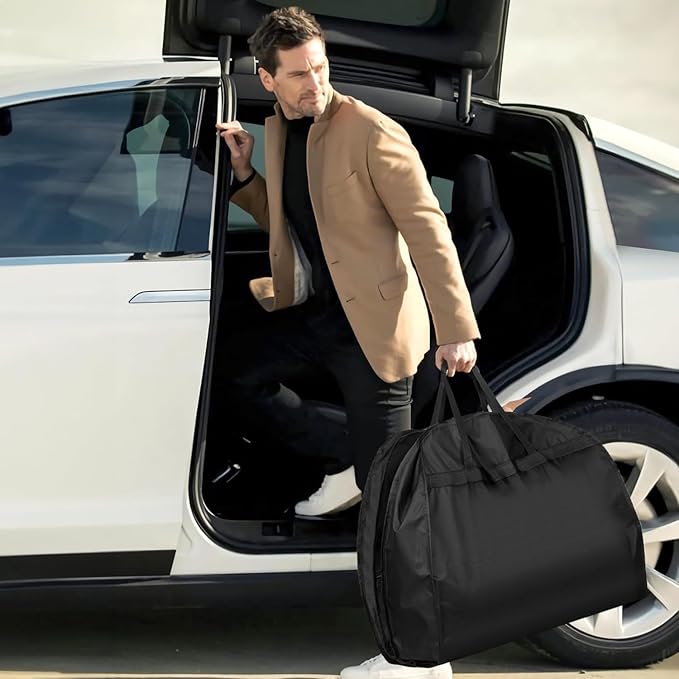 43" Heavy Duty Garment Bags for Travel 6.5" Gusseted Suit Bags for Closet - Image 5