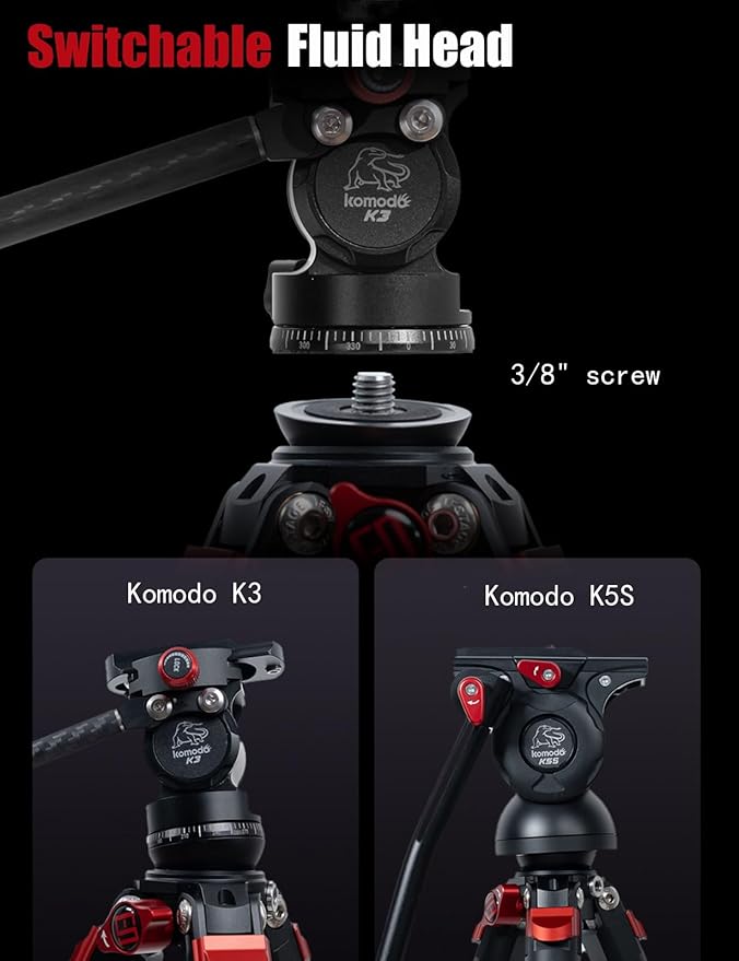 IFOOTAGE Gazelle TA3B+Komodo K3 Aluminum Camera Tripod - Image 4