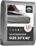 RAINDEWAY Tarps Heavy Duty Waterproof 30x40 Feet, 10 Mil Thick Multipurpose UV by RAINDEWAY