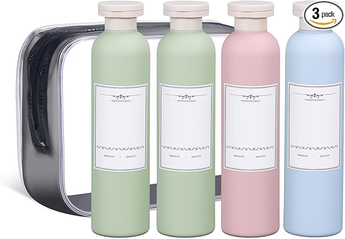 ASEVAT 8.8 oz Plastic Leak Proof Travel Bottles by ASEVAT