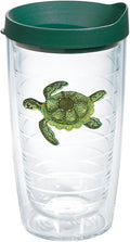 Tervis Tropical Animal Collection Made in USA Double Walled Insulated Tumbler Travel Cup Keeps Drinks Cold & Hot, 16oz, Turtle by TervisTumblerCompany
