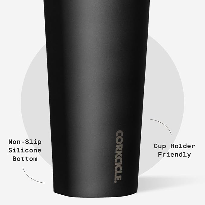 Corkcicle Cold Cup Insulated Tumbler with Straw - Keeps Drinks Cold for 12 Hours - Triple-Insulated Stainless Steel - Leak-Resistant Lid - Summer Drinkware Gift - 24 oz - Ceramic Slate - Image 5