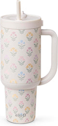 Ello Oasis 40oz Stainless Steel Water Bottle - Flower Quilt by Ello