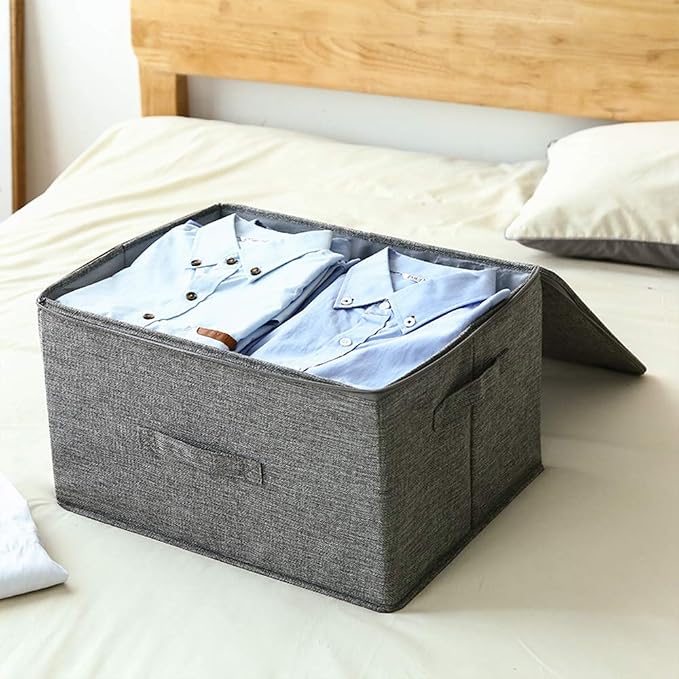 ANMINY Storage Bins with Zipper Lids 51.9 Qt Lidded Fabric Storage Boxes - Image 6