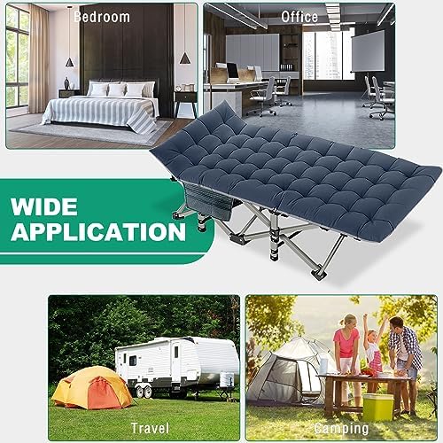 LILYPELLE Folding Camping Cot, Extra Wide Heavy Duty Sleeping Cots - Image 6