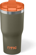 RTIC 30oz Essential Tumbler with Lid, Ceramic Lined, Insulated, Stainless Steel, Metal, Double Wall Vacuum-Insulation, Travel Cup for Iced Coffee, Tea, Hot and Cold Drink, Trailblazer by RTIC