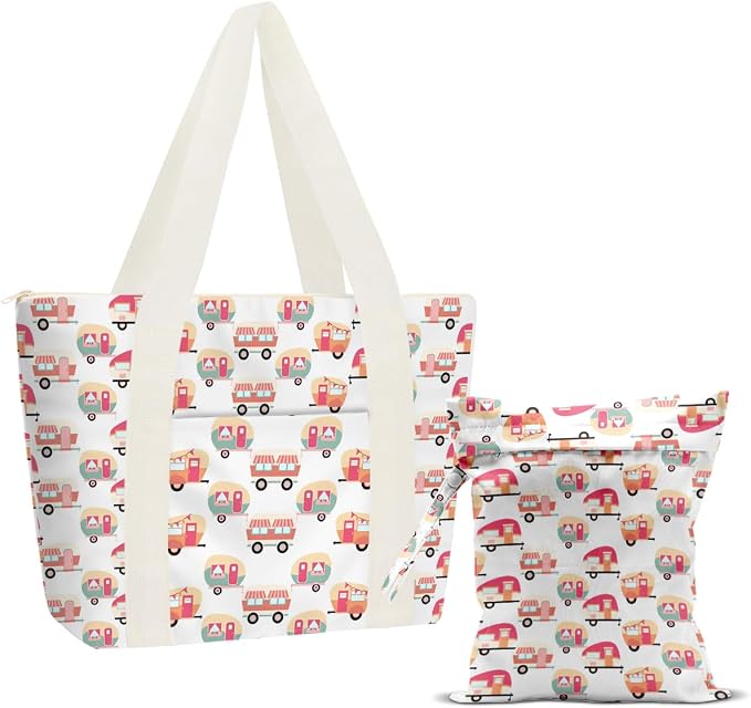Beach Bags Wet Bag for Swimsuit Tote Bag for Friends Travel Gifts, Aloha Bags by zcyxuuw