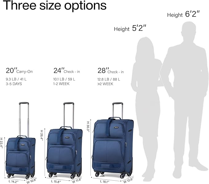 Hanke 28 Inch Softside Expandable Luggage - Image 3