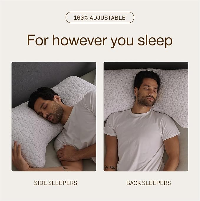 Coop Home Goods Original Crescent Adjustable Pillow, King Bed Pillows - Image 3