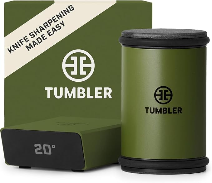 TUMBLER Pro Rolling Knife Sharpener™ - Knife Sharpening Made Easy - Ultimate Gift for Father's Day - Kit with Removable Disc System - 4-Layer Diamond Sharpening Disc & EdgeBoost Ceramic Disc (Green) by TUMBLER