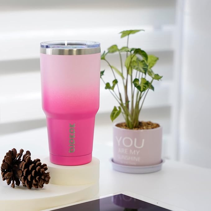 BJPKPK 30oz Stainless Steel Tumbler Color Block Insulated Tumblers Cup with Lid and Straw, Double Walled Travel Coffee Mug,Mint - Image 4