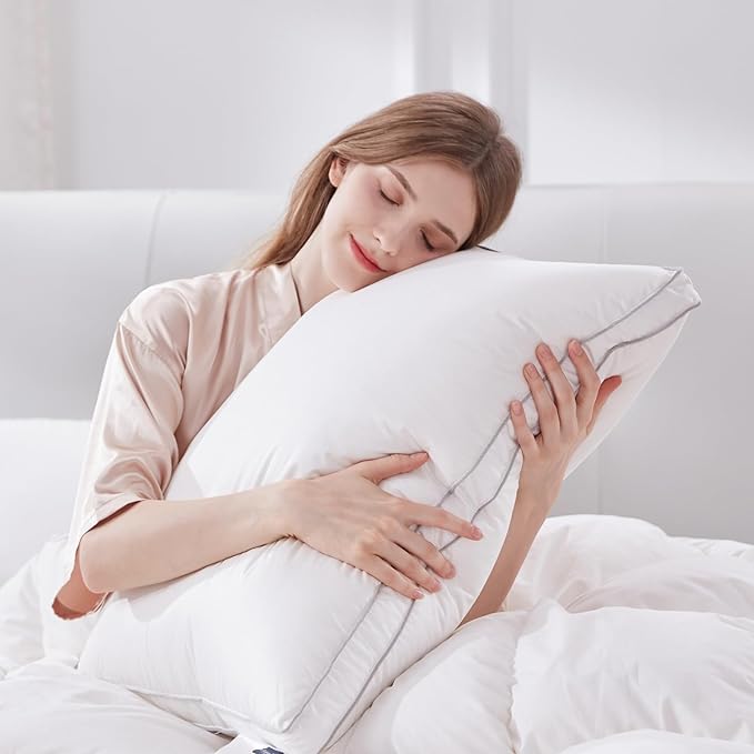 Globon Luxury Feather Down Pillow Standard Queen Size by Globon