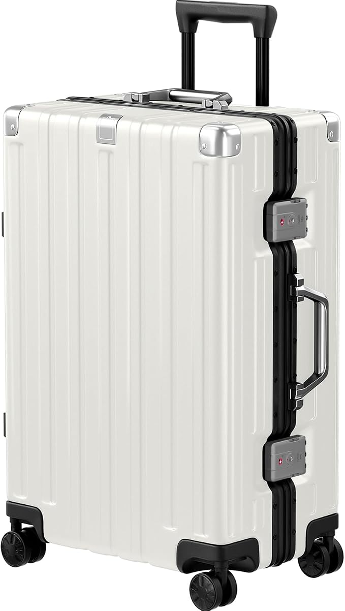 Krute Luggage 28 Inch Aluminum Frame Luggages TSA Lock No Zipper Checked by Krute