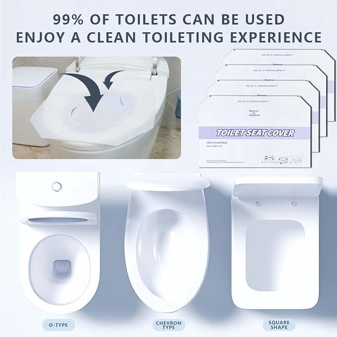 4 Pack Disposable Toilet Seat Covers Flushable Paper Toilet Seat Cover - Image 8