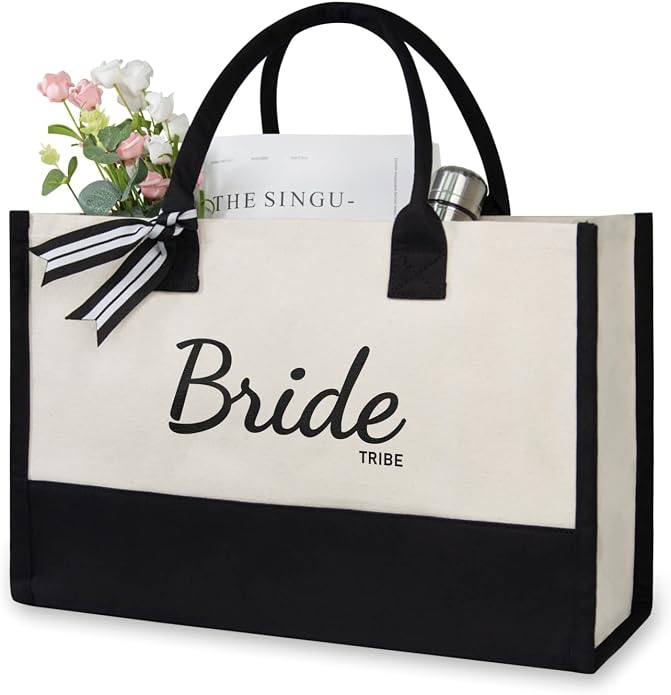 TOPDesign Canvas Tote Bag, Bridal Shower Gifts by TOPDesign