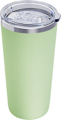 GGQ 20oz Travel Coffee Tumbler Food-Grade 304 Stainless Steel Vacuum Insulated Double Wall Leak-Proof Lid Reusable Straw Hot and Cold Drinks Cup Holder Friendly (Mint Green) by GGQ
