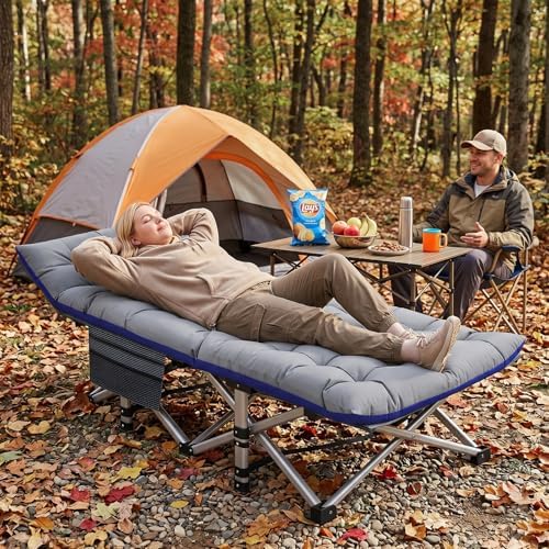LILYPELLE Oversized XXL Folding Camping Cot, 32" H Heavy Duty Sleeping Cots - Image 2