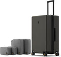 LEVEL8 Elegance Checked Luggage, 24 Inch Hardside Suitcase, Lightweight Matte by LEVEL8