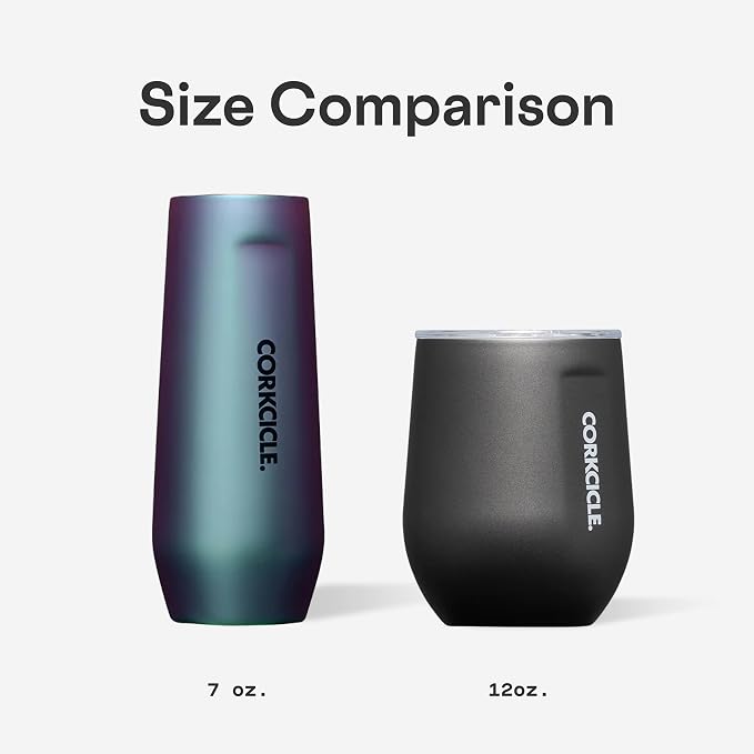 Corkcicle Stemless Wine Tumbler - Keeps Drinks Cold for 6 Hours - Triple-Insulated Stainless Steel - Non-Slip Base - Summer Drinkware Gift - Keeps Drinks Ice Cold - 12 oz - Champagne Dreams - Image 7