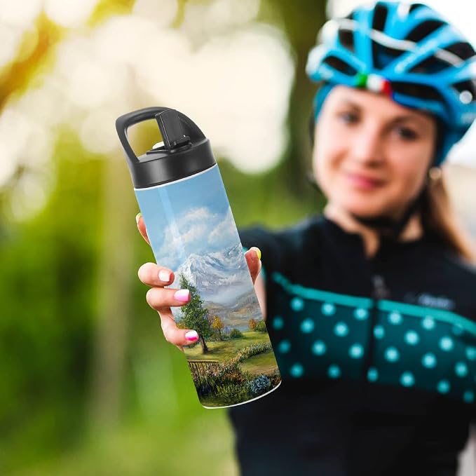 PYD Life 4 Pack Sublimation Tumblers Blanks Cups White 20 OZ Skinny Straight Sports Water Bottles Mugs with Portable Sippy Up Lid with Straw,for Tumbler Heat Press - Image 6