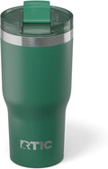 RTIC 20oz Essential Tumbler with Lid, Ceramic Lined, Insulated, Stainless Steel, Metal, Double Wall Vacuum-Insulation, Travel Cup for Iced Coffee, Tea, Hot and Cold Drink, Pine Tree by RTIC