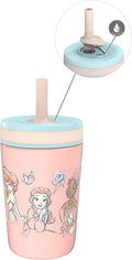 Zak Designs Disney Princess Kelso Toddler Cups For Travel or At Home, 12oz Vacuum Insulated Stainless Steel Sippy Cup With Leak-Proof Design For Kids (Ariel, Belle, Cinderella, Mulan, Tiana) by ZakDesigns