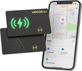 VOCOlinc Air Card Tag Rechargeable Wallet Tracker 1.6mm 2 Pack Black, Item by VOCOlinc