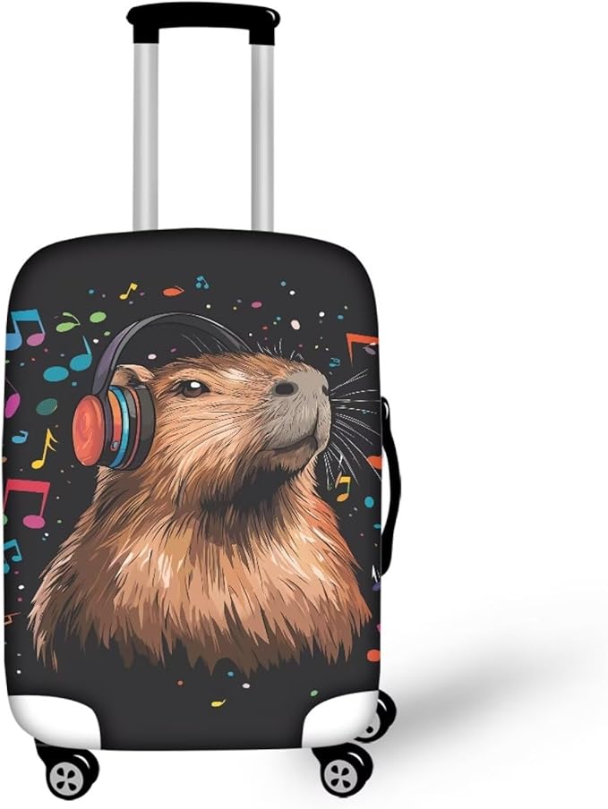 Capybara Luggage Cover Fits 22-25 Inch Luggage Anti-Scratch Spandex Zipper by Dremagia