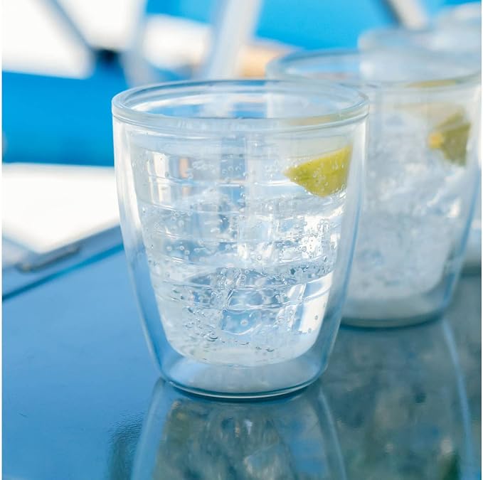 Tervis Clear & Colorful Tabletop 12oz Made in USA Double Walled Insulated Tumbler Travel Cup Keeps Drinks Cold & Hot, 12oz, Clear - Image 2