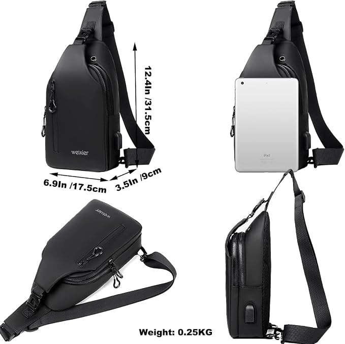 Waterproof Sling Bags Mens Shoulder Crossbody Backpack - Image 6