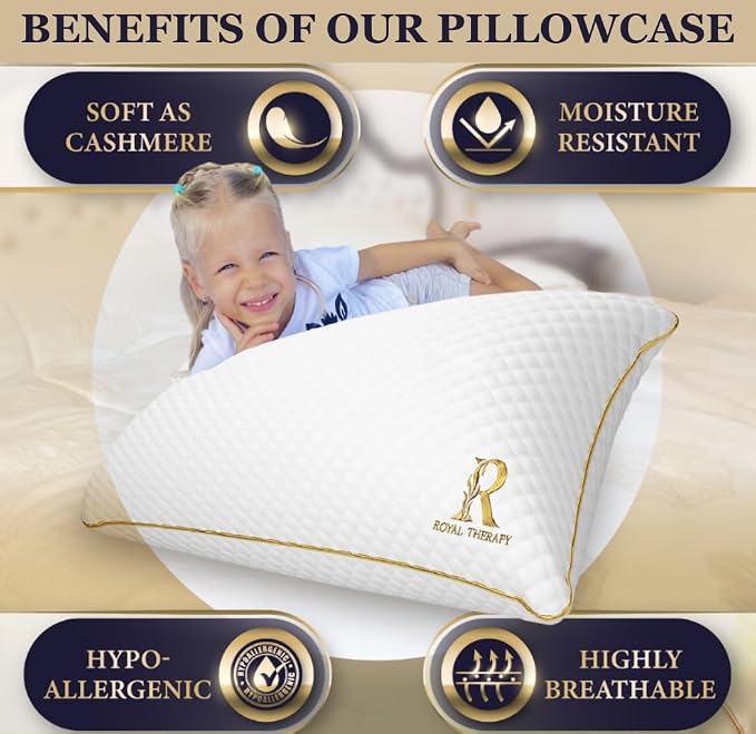 Royal Therapy 2-Pack King Size Pillows, Memory Foam Pillow - Image 6