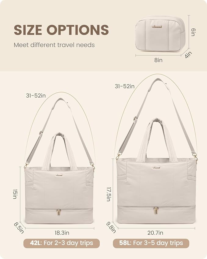 LOVEVOOK Travel Duffle Bag, Puffer Weekender Bags - Image 6