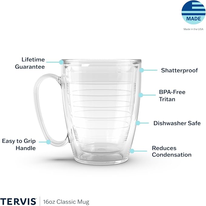 Tervis Clear & Colorful Tabletop Made in USA Double Walled Insulated Tumbler Travel Cup Keeps Drinks Cold & Hot, 16oz Mug, Elderberry Wild - Image 3