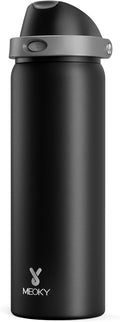 32 oz Insulated Water Bottle for Sports: Meoky Stainless Steel Water Bottle with 2-in-1 Straw and Spout Lid - Leak Proof, Cold for 24 Hours, Protective Silicone Base, BPA-Free for Gym, Night by MEOKY