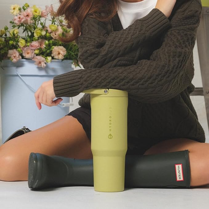 HydroJug Sport - Stainless Steel Tumbler with Straw, Vacuum Insulated, 32oz Leakproof Water Bottle, Ergonomic Design, Reusable, Dishwasher Safe, Rubber Base, Durable for Gym or Outdoors, Olive - Image 4