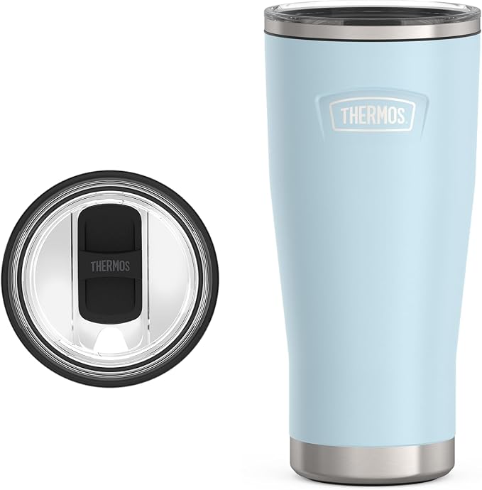 THERMOS ICON SERIES, Stainless Steel Cold Tumbler with Slide Lock, 24 Ounce, Glacier by Thermos