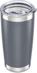 20 oz Tumbler with Lid Stainless Steel Double Wall Vacuum Insulated Tumblers Powder Coated Cups Travel Mug Keep Drinks Cold and Hot, Grey by Orebigo