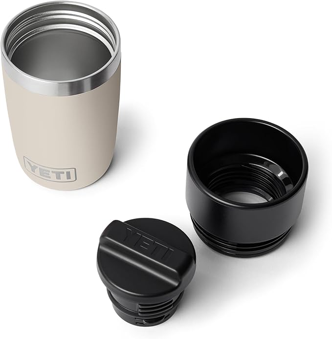 YETI Rambler 8 oz Travel Bottle, Stainless Steel, Vacuum Insulated with Leakproof Commuter Cap, Cape Taupe - Image 3