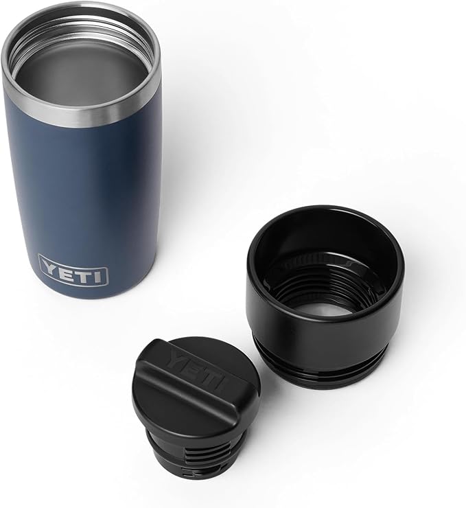 YETI Rambler 12 oz Travel Bottle, Stainless Steel, Vacuum Insulated with Leakproof Commuter Cap, Navy - Image 3