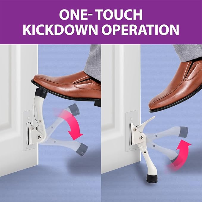 Door Stopper with Adhesive Bracket Stickers, No Drilling or Tools Needed - Image 7