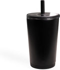 HydroJug Everyday Tumbler 14 oz – Ceramic-Lined Insulated Tumbler with Straw and Soft-Touch Lid, Cup Holder Friendly, Double-Wall Vacuum Insulation, Reusable Travel Cup – Black by Hydrojug