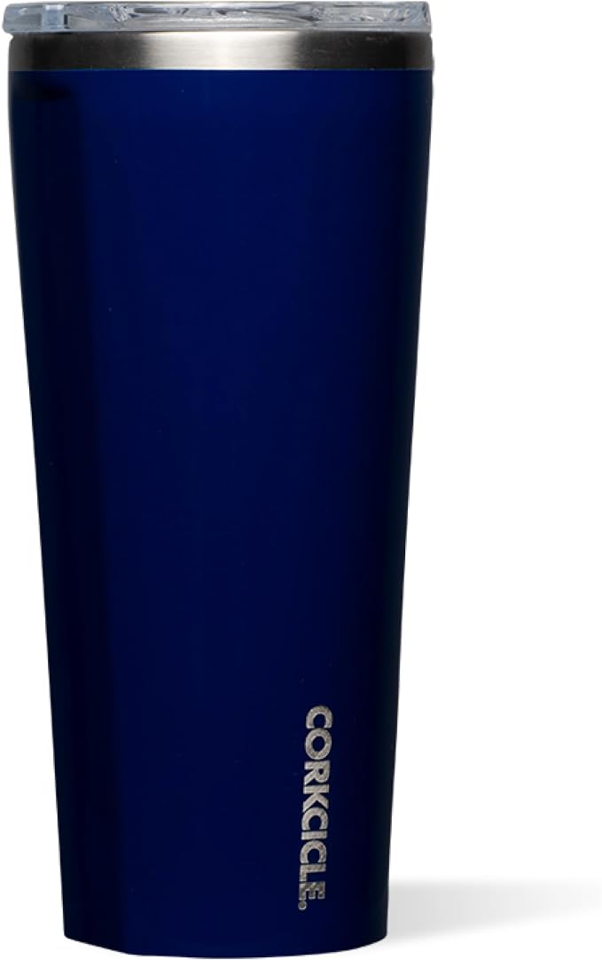 Corkcicle Classic Tumbler - Keeps Drinks Cold for 9 Hours & Hot for 3 - Triple-Insulated Stainless Steel - Holiday Tumbler Gift - 24 oz - Gloss Midnight Navy by Corkcicle