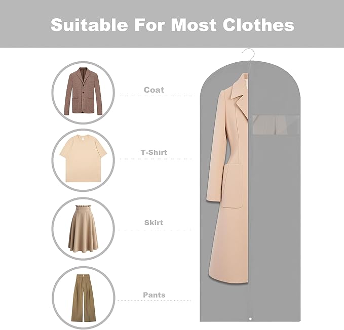Dress Bags for Gowns Long, Suit Bag Cover for Storage and Travel - Image 3